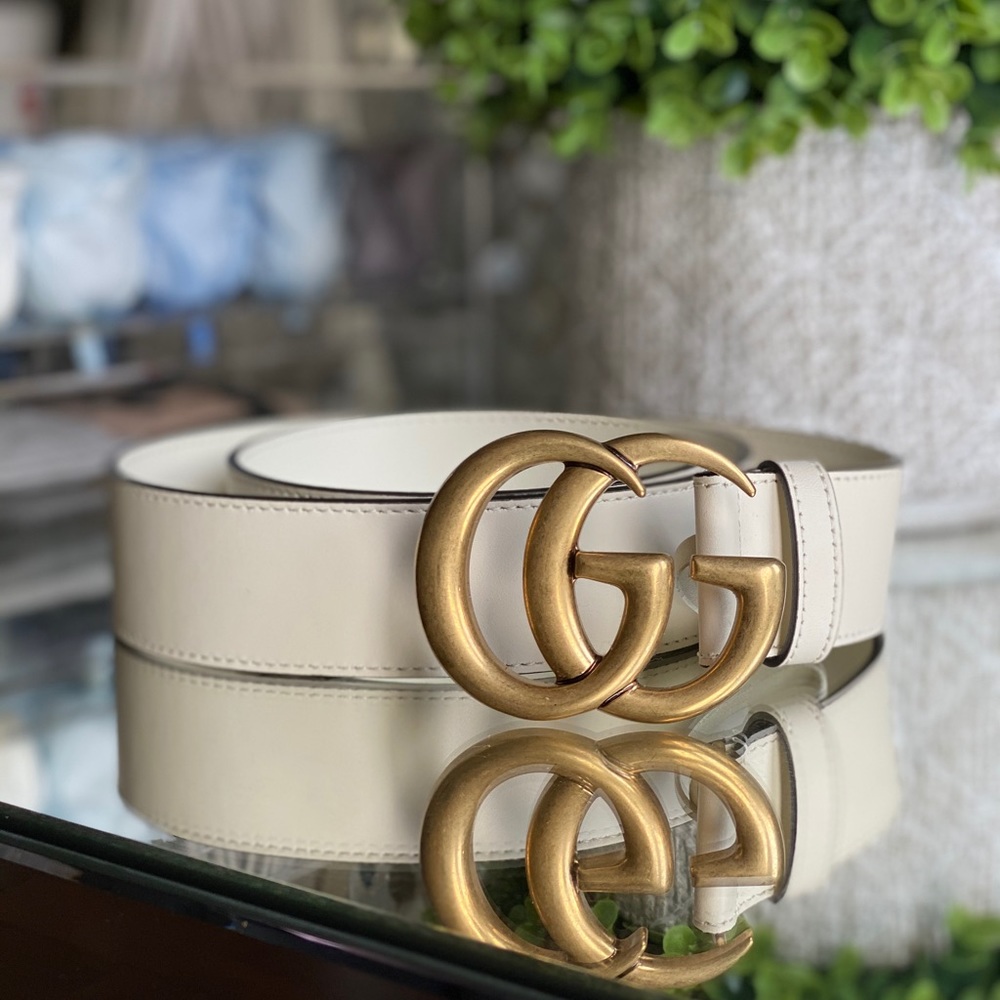 Gucci marmont belt white